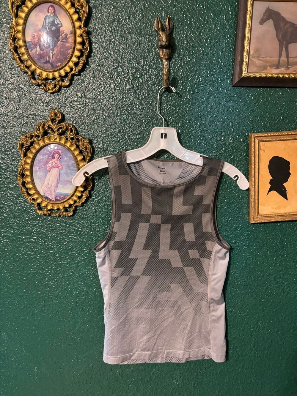 RAPHA Souplesse Mesh Base Layer Women's Small Gray Black White
